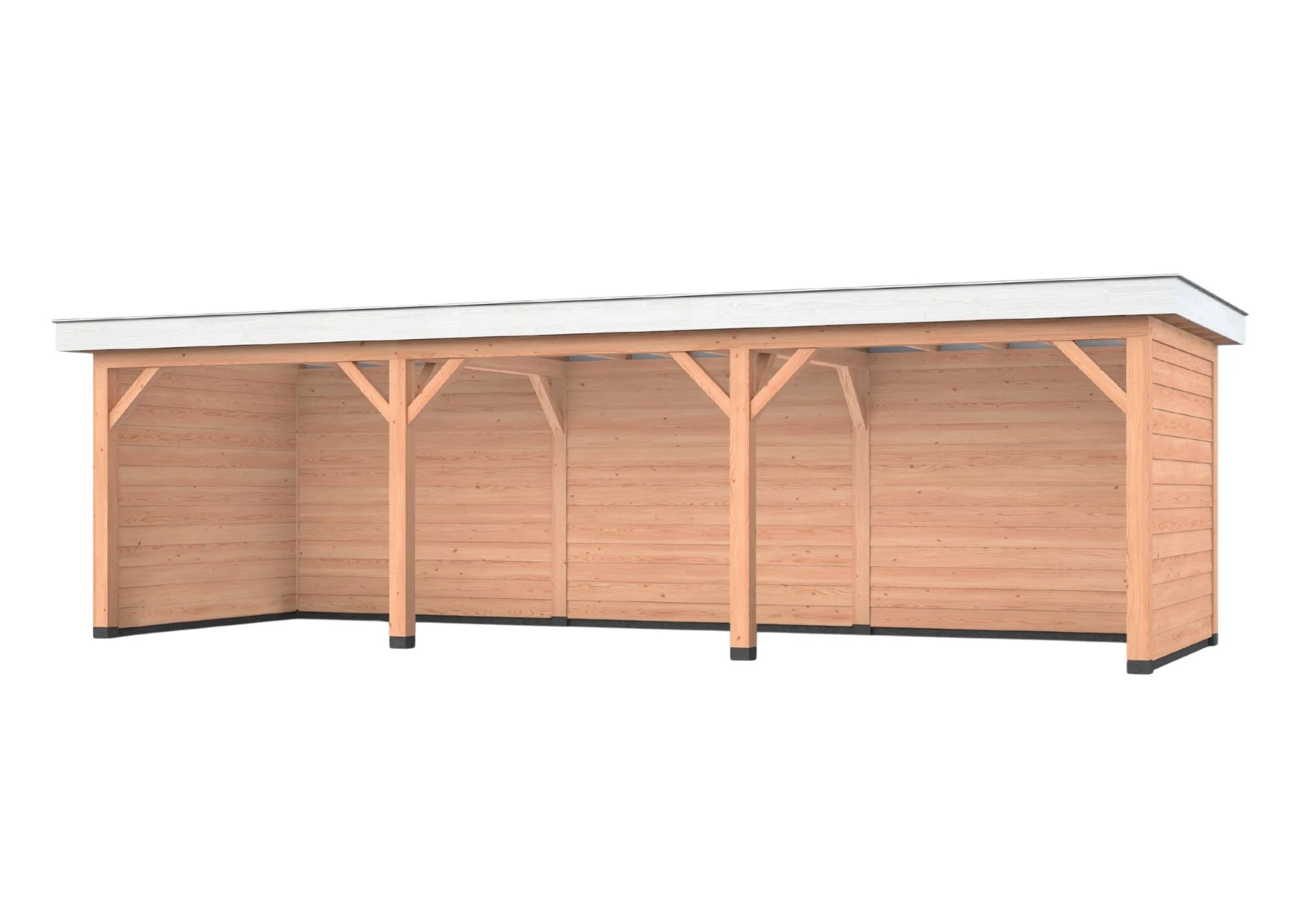 Douglas overkapping, 900 x 300, met achterwand en twee zijwanden, Westwood Holland - Afbeelding 1